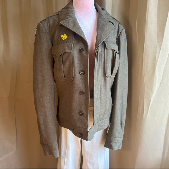 Vintage 1940sUS ArmyAir ForcesWool Field JacketWWIIWing Patch 34Military